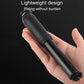 Mini bike air pump held in hand, black with grooved grip