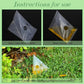 Transparent triangular snail/slug trap bag showing yellow bait inside