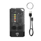 USB rechargeable keychain mini flashlight, clear window, black body, two button controls