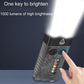 Black keychain mini flashlight with side button and multiple color indicator lights