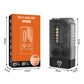 Compact EDC mini flashlight with clear side window, black body, dual button controls