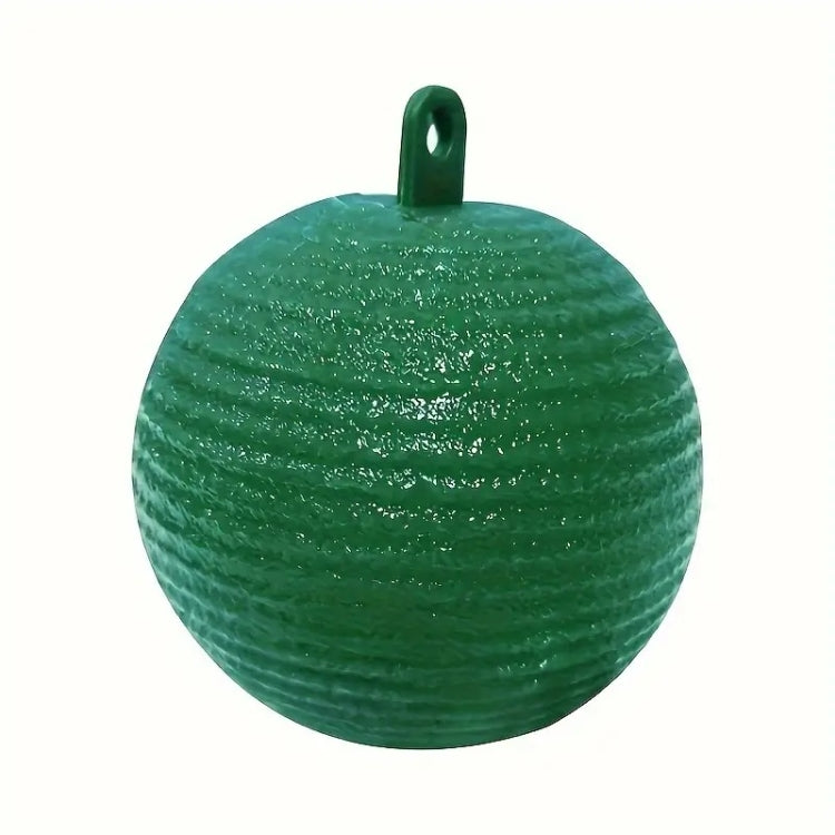 Green sticky fruit fly and mosquito trap ball with hanging loop