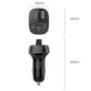 Car Bluetooth fast charger receiver with compact size, front and top views shown