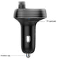 Car Bluetooth fast charger receiver with top speaker grille and connector cap, black