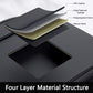 Four-layer car trunk storage bag with padded lid and textured fabric base