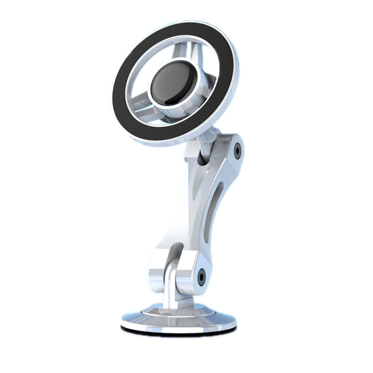 White magnetic rotating phone holder with pedestal stand