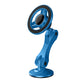 Blue magnetic rotating phone holder with suction-style base