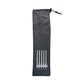 Dark gray drawstring ground spike storage bag with white spike graphic