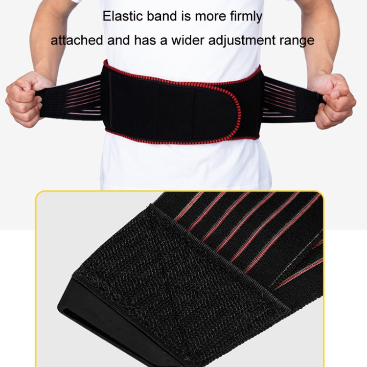 Motorcycle anti-fall riding belt, black with red trim and adjustable elastic strap