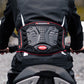 SULAITE anti-fall belt with molded gray armor panel and red stitched edges