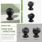 Guide ball compass with black base, shown in several angles for viewing