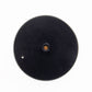 Round black plastic thermometer back with central mounting hole