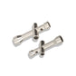 Mini cross wrench socket set, silver metal, with hex nut drive, 2 pcs