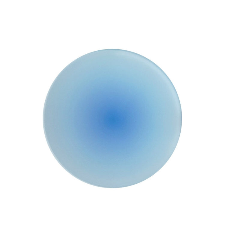 Round translucent blue gradient acrylic coaster pad.