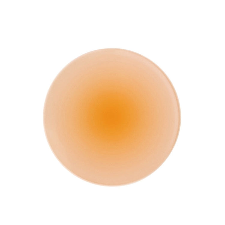 Round translucent orange gradient acrylic coaster pad.