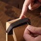 Hand stitching a leather key fob holder strap with double-row edge thread