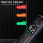 Handheld breath alcohol tester with LCD reading and color indicator window