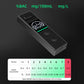 Handheld breath alcohol tester with LCD screen and USB port on bottom edge