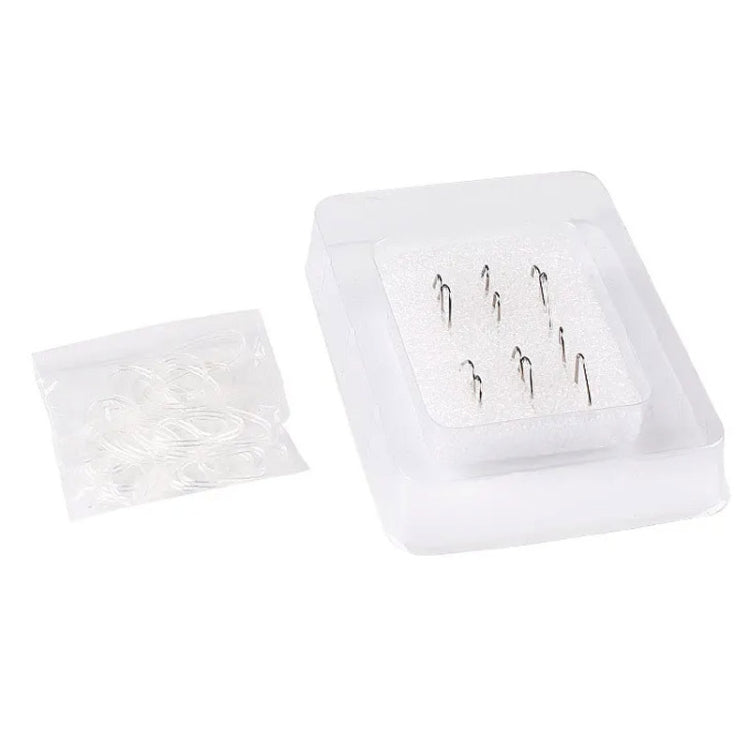Orthotic wire hook set in clear plastic storage box