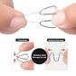 Hands applying stainless steel toe nail orthotic hook