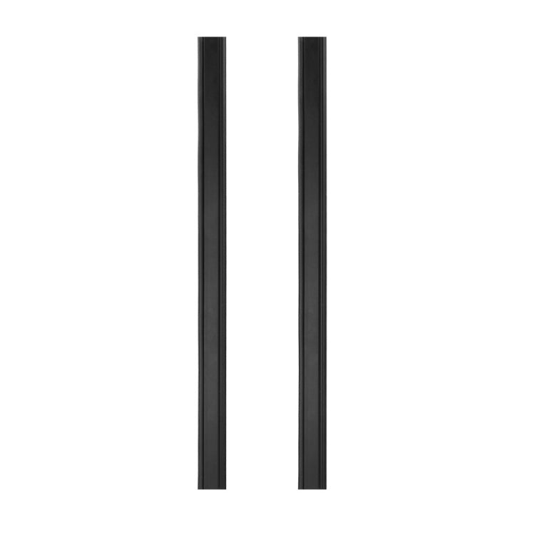 Universal car side window wiper rubber strips, black, 2-piece