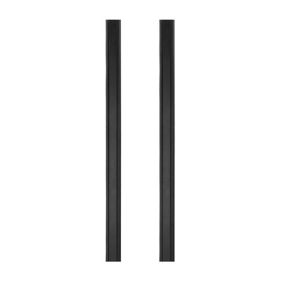 Universal car side window wiper rubber strips, black, 2-piece