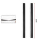 Universal car side window wiper rubber strips, black, 40 cm length, 2-piece