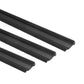 Black universal car side window wiper rubber strips with ribbed channels