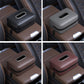 Car seat armrest tissue box holder set in black, gray, brown, and red-brown colors