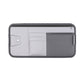 Car sun visor organizer card holder bag with zipper, light gray and mesh pocket