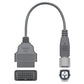 3-pin connector to OBDII female adapter showing multi-pin interface ends