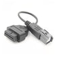 3-pin diagnostic cable adapter with both gray connectors and looped cable