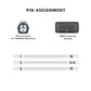 Pin assignment diagram for 3-pin Yamaha connector to OBDII female adapter