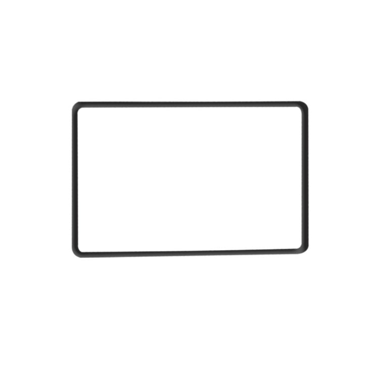 Silicone screen protector frame, dark gray/black rectangle for car display