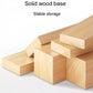 Light wood shelf base blocks for wall organizer with stable storage
