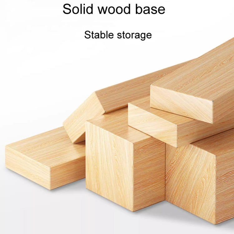 Light wood shelf base blocks for wall organizer with stable storage