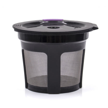 Black reusable mesh coffee filter basket for Keurig coffee maker