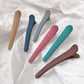 5-piece duckbill bangs clip set in mixed colors with curved tips.