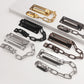 Assorted door security chain locks with square and round latches in multiple finishes