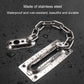 Stainless steel door security chain lock latch with water droplets for rust resistance