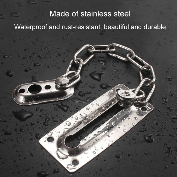 Stainless steel door security chain lock latch with water droplets for rust resistance