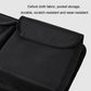 Oxford fabric trunk storage bag with rounded top flap pocket, dark gray