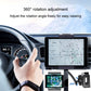 Car dashboard tablet holder with 360-degree rotatable mount and clamp grip