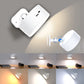 White rotating LED magnetic spotlight with wall-mounted bracket and angled head