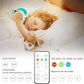 White rotating LED magnetic spotlight with remote control and dimmable brightness controls