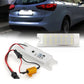 LED license plate light set with white LED panel, clear housing, wiring harness