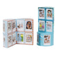 Transformable photo frame stand storage rack opened to show six picture frames