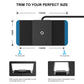 Wireless car charger anti-slip mat layout with trim-to-size guide and measurements