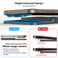 Wireless car charger height-enhanced design with blue airflow slots under phone