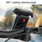 Black rotating phone mount with cradle and locking knob for road use
